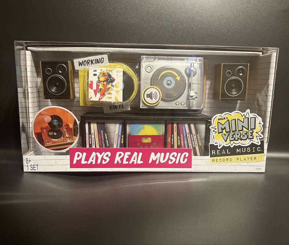 MGA's Miniverse Real Vinyl Music Record Player *NEW*- IN HAND
